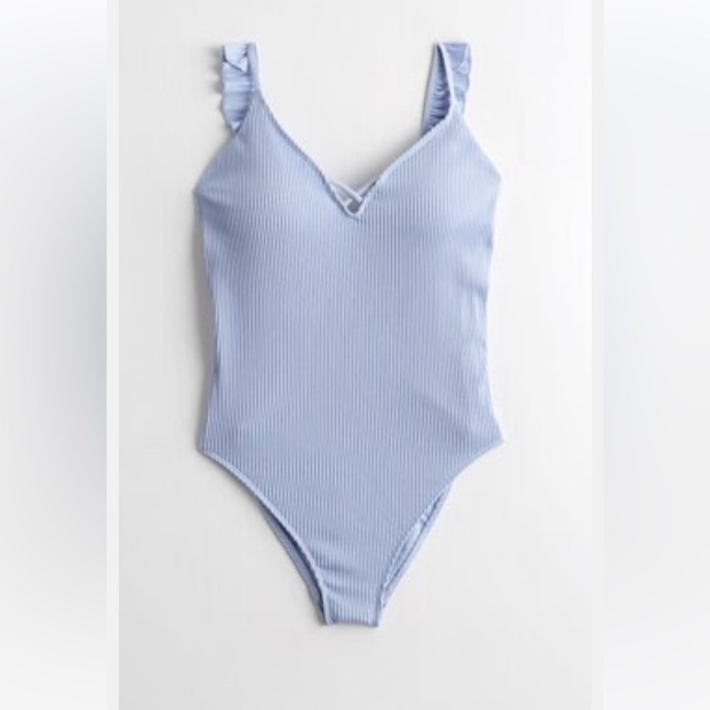Hollister Ribbed Strappy V One-Piece Swimsuit
